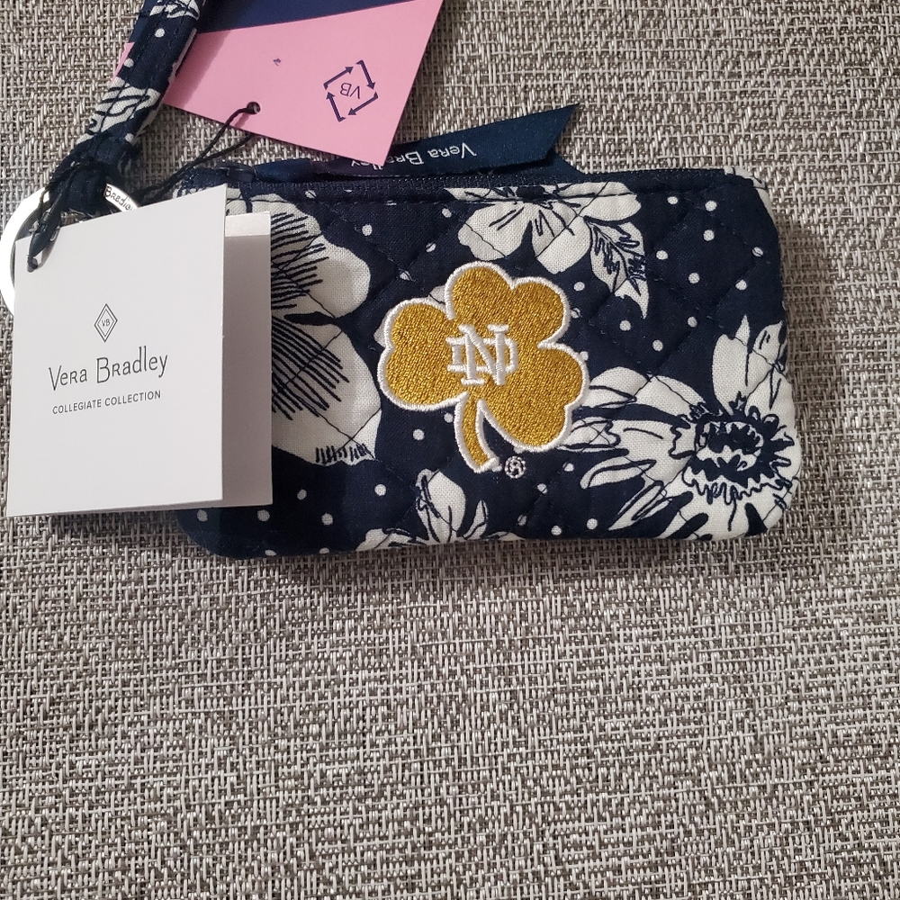 Vera Bradley Notre Dame Zip ID Lanyard